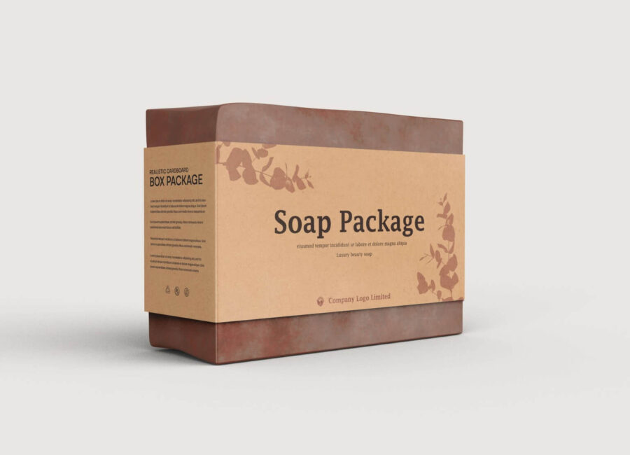 custom kraft paper soap boxes
